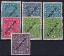 AUSTRIA 1919 - MNH/MLH - ANK 243Aa, 243Ab, 243Ba, 244, 245A, 245B, 246 I - Ungebraucht