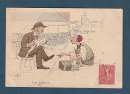 France - Carte Postale Illustrées Chagny - Ciri M'Siou ?... Zut.. Cireur De Chaussures - - Chagny