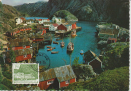 Norvège Carte Maximum 1975 Lofoten 656 - Cartoline Maximum