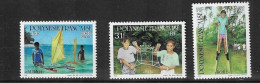 Série Neuve** Polynésie Française  N° 415-417 YT, Jeux D'enfants, échasses, Aumoa, Pirogue - Neufs