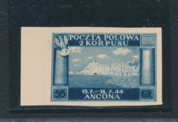 1946 CORPO POLACCO, N° 6b , 55 G. Rosso Bruno , NUOVO SENZA GOMMA , (*) Certifi - 1946-47 Corpo Polacco Period