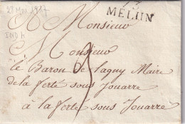 France Marque Postale - 73 / MELUN - Avec Texte - 1817 - 1801-1848: Precursors XIX