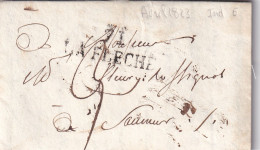 France Marque Postale - 71 / LA FLECHE - Avec Texte - 1823 - 1801-1848: Précurseurs XIX