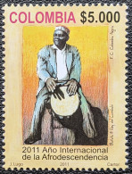 Colombia, 2011, Mi 2741, International Year For People Of African Desent, Drummer, 1v, MNH - Musique