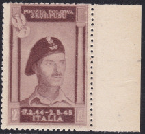 1946 CORPO POLACCO, N° 8a NUOVO SENZA GOMMA (*)  Certificato Biondi - 1946-47 Corpo Polacco