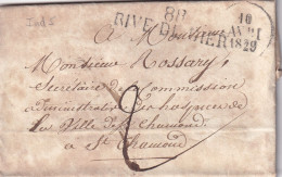 France Marque Postale - 88 / RIVE DE GIER - Avec Texte - 1829 - 1801-1848: Precursors XIX
