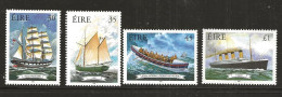 Ireland 1999 Seafaring History, Ships, Barque "Polly Woodside",  "Ilen" Gaff Saver, Dinghy, Titanic.  Mi 1134-7  MNH(**) - Sonstige & Ohne Zuordnung