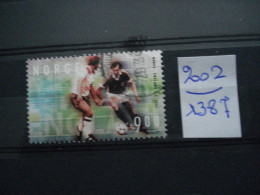 Norvège 2002 - Football "Norvège/Suède" 9k - Y.T. 1387 - Oblitéré - Used - Used Stamps