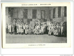 18227  -  Bruxelles - Ecole De Peinture Industrielle Et Décorative - Directeur P. Logelain - Elèves à L'atelier - Ecoles