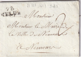 France Marque Postale - 73 / MELUN - Avec Texte - 1807 - 1801-1848: Précurseurs XIX