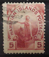HAWAÏ HAWAII 1894, Statue De Kamehameha I , 5 C Carmin , Obl TB - Hawaï