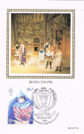 50970. Tarjeta Maxima HULL, England 1982 New Theatre. British Theatre. Terma EUROPA - Cartes-Maximum (CM)