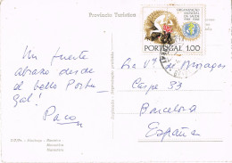 50972. Postal Ambulante BEIRA (Portugal) 1969. Vista ALCOBAÇA. Stamp Medicina - Storia Postale