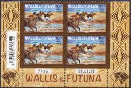 Wallis Et Futuna 2023 - La Course De Chevaux - Bloque De 4 Timbres Avec Coin Daté Neuf // Mnh - Neufs