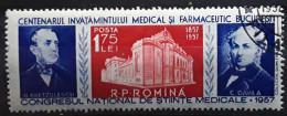 ROMANIA ROUMANIE 1957, Yvert 1807, Centenaire Ecole Medecine Et Pharmacologie Bucarest,  Obl , TB - Farmacia