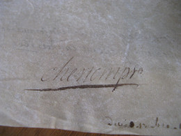 JACQUES CHERTEMPS DE MAUSSET Autographe Signé 1664 CONSEILLER LOUIS XIV RECEVEUR TAILLES REIMS - Personajes Historicos