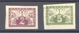 Tchécoslovaquie  -  Journaux  :  Yv  9a-10a  *  Sur Papier Blanc - Newspaper Stamps