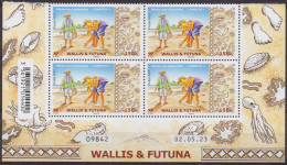 Wallis Et Futuna 2023 - Pêche Aux Palourdes, Fagota - Bloque De 4 Timbres Avec Coin Daté Neuf // Mnh - Ongebruikt