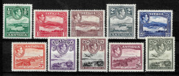 Antigua 1938 Short Set  English Harbour, Nelson Dockyard Fort James MHH/MH - 1858-1960 Crown Colony