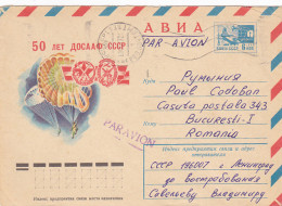 PARACHUTTING, SPORTS, COVER STATIONERY, 1977, RUSSIA-USSR - Parachutting