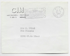 MONACO LETTRE COVER MANQUE UN RABAT MECANIQUE SECAP PRINCIPAUTE *P.P.* 31.3.1960 MONTE CARLO - Lettres & Documents