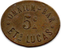 MA 23983 / Paris 5 Centimes Omnium Bar - Ets Lucas TTB - Profesionales / De Sociedad