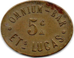 MA 23986 / Paris 5 Centimes Omnium Bar - Ets Lucas TTB - Firma's