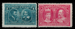 Canada Stamp 1908 / Sc# 97/98 1 & 2¢  MLH Lot - Nuevos