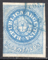 Argentina,Escudito (Seal Of Republic) 15 Cents Without Accent On U. - Gebraucht