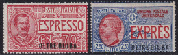1926 OLTRE GIUBA, Espressi N° 1/2   70c. Rosso MLH/* 2.50 Azzurro E Rosso  MNH/ - Oltre Giuba