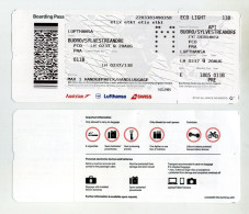 Lufthansa Boarding Pass 2021. LH0237 Roma Fiumicino Frankfurt. FCO-FRA. Carte D'accès à Bord, Compagnie Aérienne. Avion. - Europa