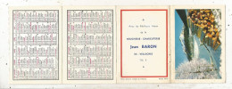 Calendrier, Petit Format, 8 Pages, 1969, Boucherie-Charcuterie, Jean BARON, 86, VELLECHES, Signalisation Routière - Formato Piccolo : 1961-70