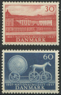 Dinamarca 1957 Correo 375/76 **/MNH Museo Nacional - 2 Sellos  - Unused Stamps