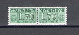 1966 Italia - Repubblica Pacchi Concessione 70 Lire Verde N° 15 - MNH** - Pacchi In Concessione