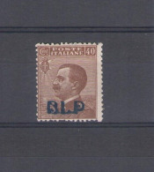 1921 Regno Di Italia , BLP N° 4A , 40 Cent Bruno , Soprastampa Azzurro Nera , Centratura Buona , MNH** - Certificato Ci - Francobolli Per Buste Pubblicitarie (BLP)