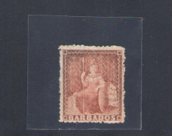 1870-71 Barbados - Stanley Gibbons N. 4d. Dull Vermilion - MH* Certificato Sorani - Autres & Non Classés