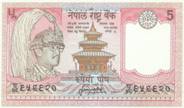 NEPAL - 5 Rupees - ND ( 1981 - 1987 ) - P 30.a - Sign. 13 - UNC. - King Birendra Bir Bikram - Nepal