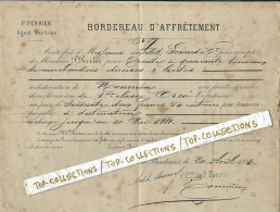 1881 NAVIGATION COMMERCE  AFFRETEMENT NAVIRE 1ère Classe Orev Allant De Bordeaux Pour Nouméa V.SCANS+HISTORIQUE - 1800 – 1899