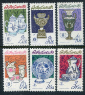 CZECHOSLOVAKIA 1977 Porcelain MNH  / **, Michel 2381-86 - Unused Stamps