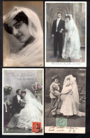 Mariage - Lot De 7 Cartes D'un Couple De Mariés Voir Un Couple D'enfants En Mariés - Robe De Mariée Et Voile - Collections & Lots