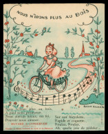 * Buvard - Nous N'irons Plus Au Bois - Illustration BAILLE HACHE - CHAMBRE SYNDICALE NATIONALE CYCLE ET MOTOCYCLE - Motos & Bicicletas
