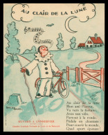 * Buvard - Au Clair De La Lune - Comptine - Illustration BAILLE HACHE - CHAMBRE SYNDICALE NATIONALE CYCLE ET MOTOCYCLE - Motos & Bicicletas