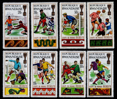 2818- RWANDA- # 335-342  MNH - WORLD CUP MEXICO'70 - SOCCER - 1970 – Mexico