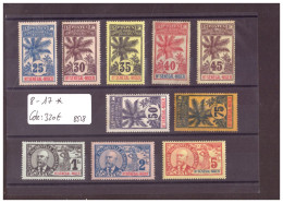 Ht SENEGAL ET NIGER - No Yvert 8-17 * ( NEUFS AVEC CHARNIERE ) -   COTE: 320 €  - ( WARNING: NO PAYPAL ) - Unused Stamps