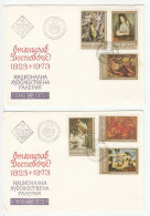 2 Bulgaria FDCs ART Stamps Covers Fdc Cover - FDC