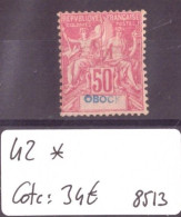 OBOCK - No Yvert 42 * ( NEUFS AVEC CHARNIERE ) -   COTE: 34 €  - ( WARNING: NO PAYPAL ) - Unused Stamps