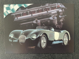 Postkarte, Jaguar, Rennsport, C Type, Ungelaufen - Le Mans