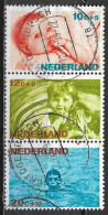 Groene Verticale Lijn Langs 3 Zegels In 1966 Kinderzegels Strip Uit Het Blok NVPH 875 - Variedades Y Curiosidades