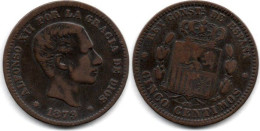 MA 24126 / Espagne - Spain - Spanien  5 Centimos 1879 OM TB+ - Andere & Zonder Classificatie