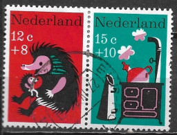 Plaatfout Gebroken E In NEderland 12 + 8 Ct 1967 Kinderzegels Paar Uit Vel NVPH 899 PM 1 - Variétés Et Curiosités